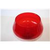 Image 2 : Red Glass Rose Bowl