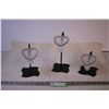 Image 1 : Set of 3 Heart Shaped Candle Holders