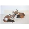 Image 2 : Pair of Plastic Fox Lawn Ornaments and Angel Decoration