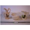 Image 1 : Bowl + (2) Decorative Pitchers