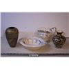 Image 1 : Pitcher and Wash Bowl + (2) Vases