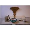 Image 1 : Wall Mounted Plant Hanger, Stein, Decorative Bowl, and Cream and Sugar Dishes