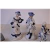 Image 3 : (3) Blue and White Porcelain Figurines + Dish