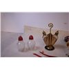Image 2 : (3) Sets of S&P Shakers, (4) Decorations, and Pair of Candle Holders