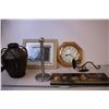 Image 1 : Framed Picture, Wall Hanger Art, Basket ?, Jewelry Stand, Clock and Candle Holder