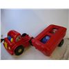 Image 6 : Plastic Truck/Trailer 27” long with 2 bags of plastic blocks inside