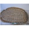Image 1 : Vintage Hand Braided Oval Rug(made from Vintage nylon stockings)30 x 41
