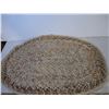 Image 2 : Vintage Hand Braided Oval Rug(made from Vintage nylon stockings)30 x 41
