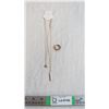Image 1 : Rose Studded Ring + Necklace set (size 7)