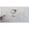 Image 4 : Amethyst Necklace + Gem Ring (size 6) S.925
