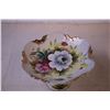 Image 2 : Pedestal Candy Dish “Cashmere Rose” Hand Painted