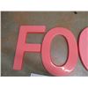 Image 2 : Plastic FOOD letters (F damaged at bottom)