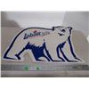 Image 1 : Labatt Lite Polar Bear tin sign - 26x22