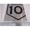 Image 3 : Manitoba sign cut off - 24" x 14.5" aluminum