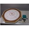 Image 1 : *Crokinole board + checkers on back