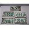 Image 2 : (5) License plates 1960-70's