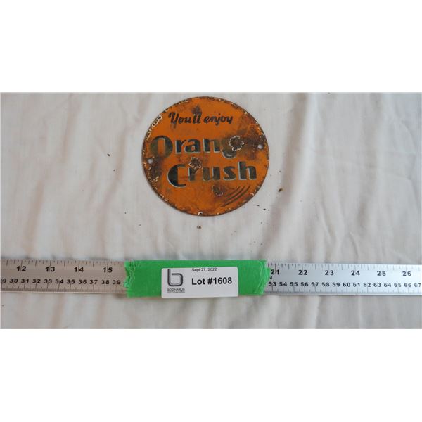Orange Crush - Porcelain Fantasy Sign (Rusted)