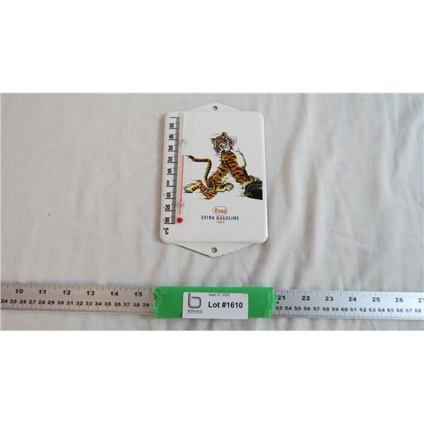 Esso Extra Gasoline 1963 - Porcelain Fantasy Wall Thermometer