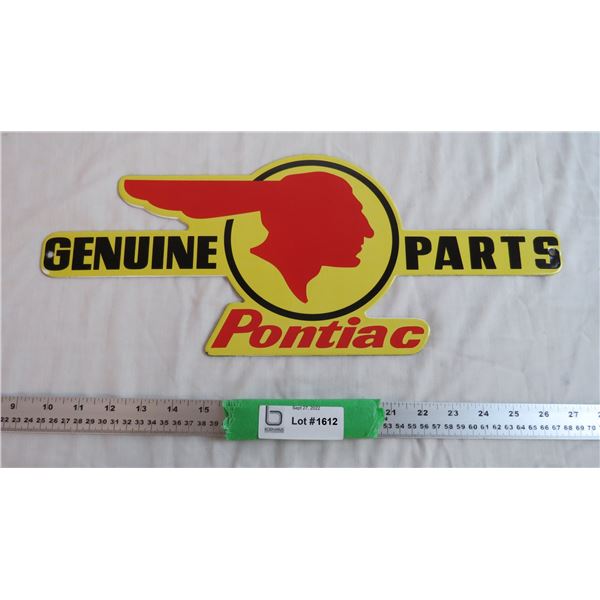 Pontiac Chieftain Genuine Parts - Porcelain Fantasy Sign (18" long)
