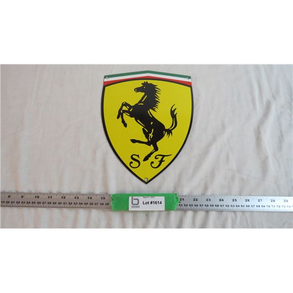 SF Ferrari - Porcelain Fantasy Sign (11" tall)