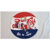 Image 2 : Pepsi-Cola "Hits the Spot" - Porcelain Fantasy Sign (12" round)