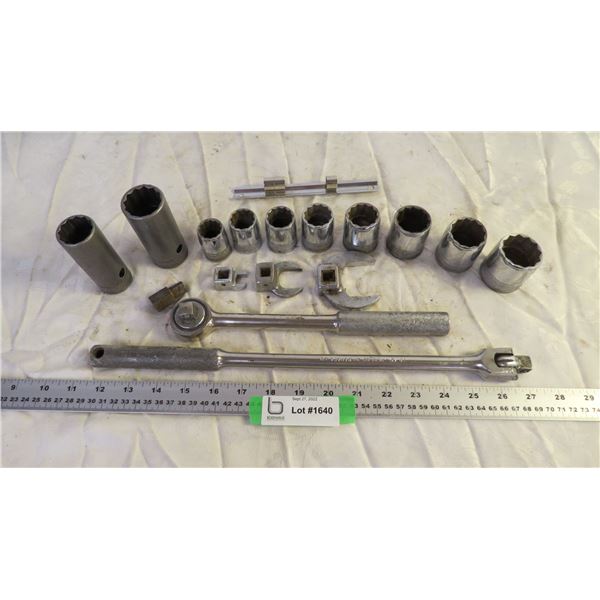 Large Sockets and 1/2" Socket Wrench