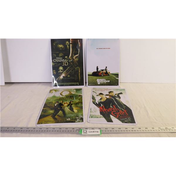 (4) Movie Poster Tin Signs