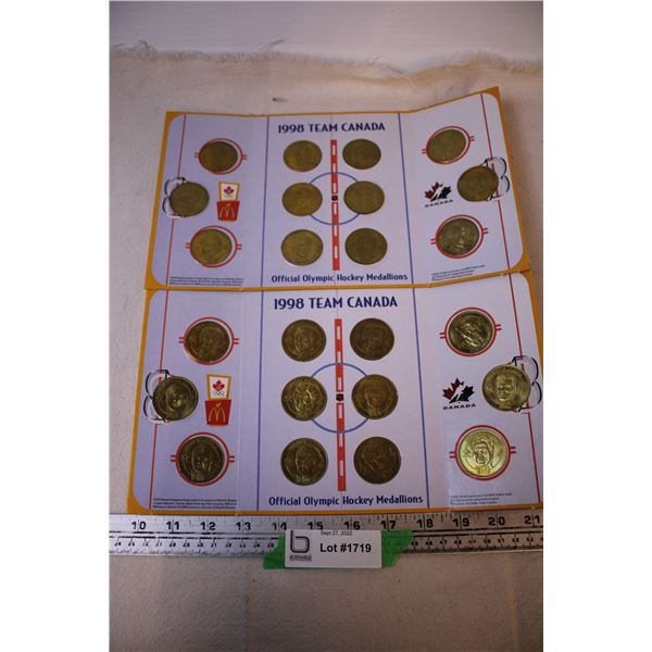 (2) Full Sets of 1998 Team Canada Hockey Medallions