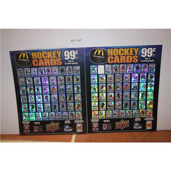 *(2) McDonald’s Hockey Card Displays