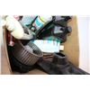 Image 3 : Pair of Leather Mitts + Box of Assorted Car Cleaners and Car Products