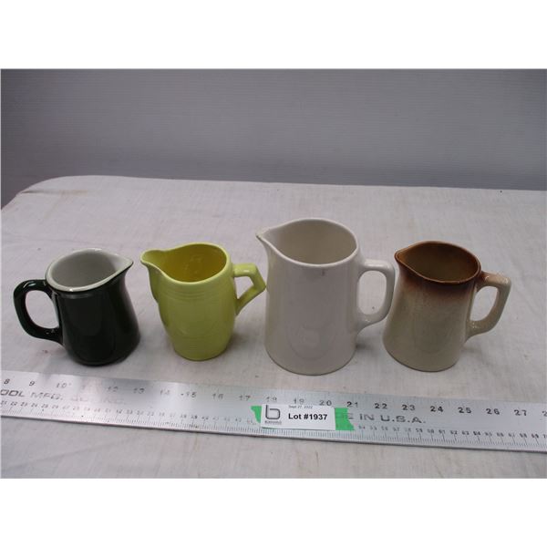 (4) Medalta Pottery Pitchers