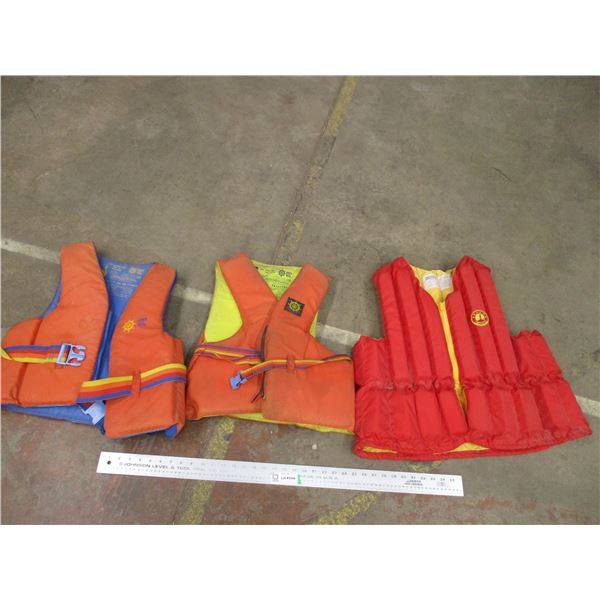 (3) life jackets (adult)