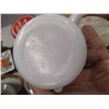 Image 3 : (4) Termocrisa Milk Glass Tulip Mugs, teapot, misc tins