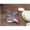 Image 3 : Myott son dishes + Victorian dishes + copper bird wall hanger