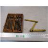 Image 1 : Vintage wood bits + folding ruler