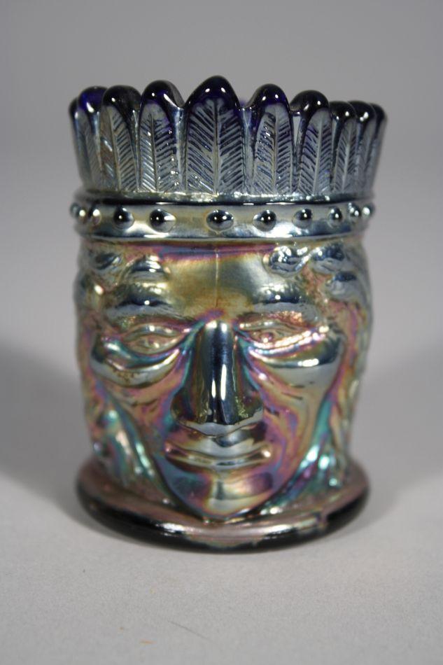 A Collection of Ten Fenton Glass Pressed Colored Glass Toothpick Holders.
