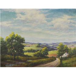 Calvin W. Fryer (American, 1871-1942) Landscape, Oil on canvas,