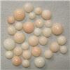 Image 1 : 20.01 CTS LOT OF ROUND NATURAL ITALIAN CORAL CABOCHON 7-4 MM