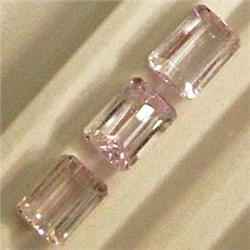 3.88 CTS LOT OF EMERALD  CUT KUNZITE 7x5 MM