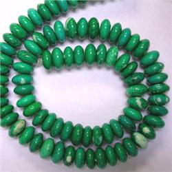 8 MM CHRISOCOLLA RONDELLES STRAND - 16 INCHES