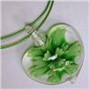 Image 1 : 33 MM HAND BLOW GLASS PENDANT (MURANO STYLE) WITH WIRE