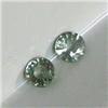 Image 1 : 0.95 CTS PAIR OF ROUND SAPPHIRE 4.5 MM