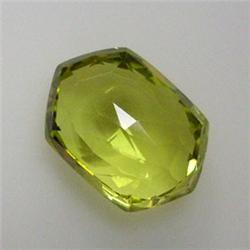 23 CTS FANCY CITRINE BEAD 20x15 MM - TOP DRILLED