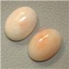Image 1 : 14.40 CTS PAIR OF OVAL NATURAL ITALIAN CORAL CABOCHON 16x12 MM