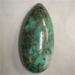 604.01 CTS PEAR SHAPED EMERALD CABOCHON 80x40 MM - H U G E ! ! !
