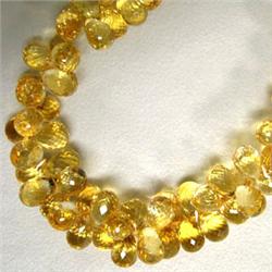 258 CTS CITRINE BRIOLETTE STRAND 10x7 MM
