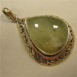 54x37 MM QUARTZ METAL PENDANT