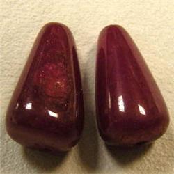 27.87 CTS TWO ENHANCED RUBY BRIOLETTE