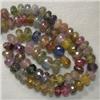 Image 1 : 186 CTS  MULTICOLOR SAPPHIRE RONDELLES STRAND 6.5-7 MM - 16 INCHES