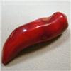 Image 1 : 44 CTS FREE FORM BAMBOO RED CORAL PIECE 42x12 MM - TOP DRILLED